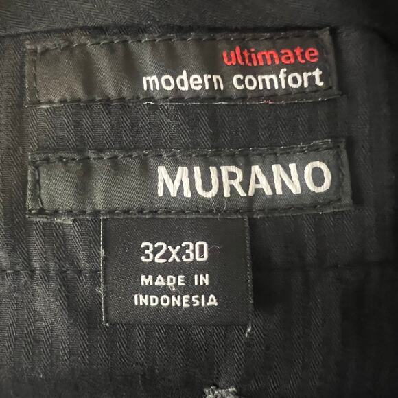 Murano Ultimate Modern Comfort Pant 
men’s 32x30 check pattern flat front gray - Picture 6 of 7